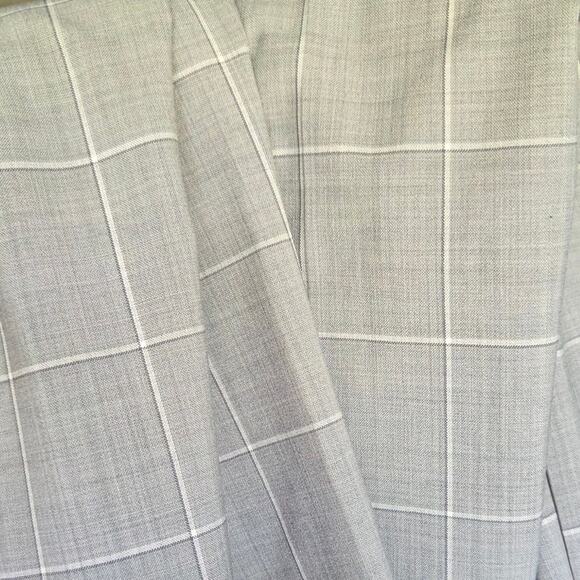 Theory Treeca Pant in Cyrus Grid Plaid Stretch Wool Windowpane Size 0 Grey - Picture 5 of 5